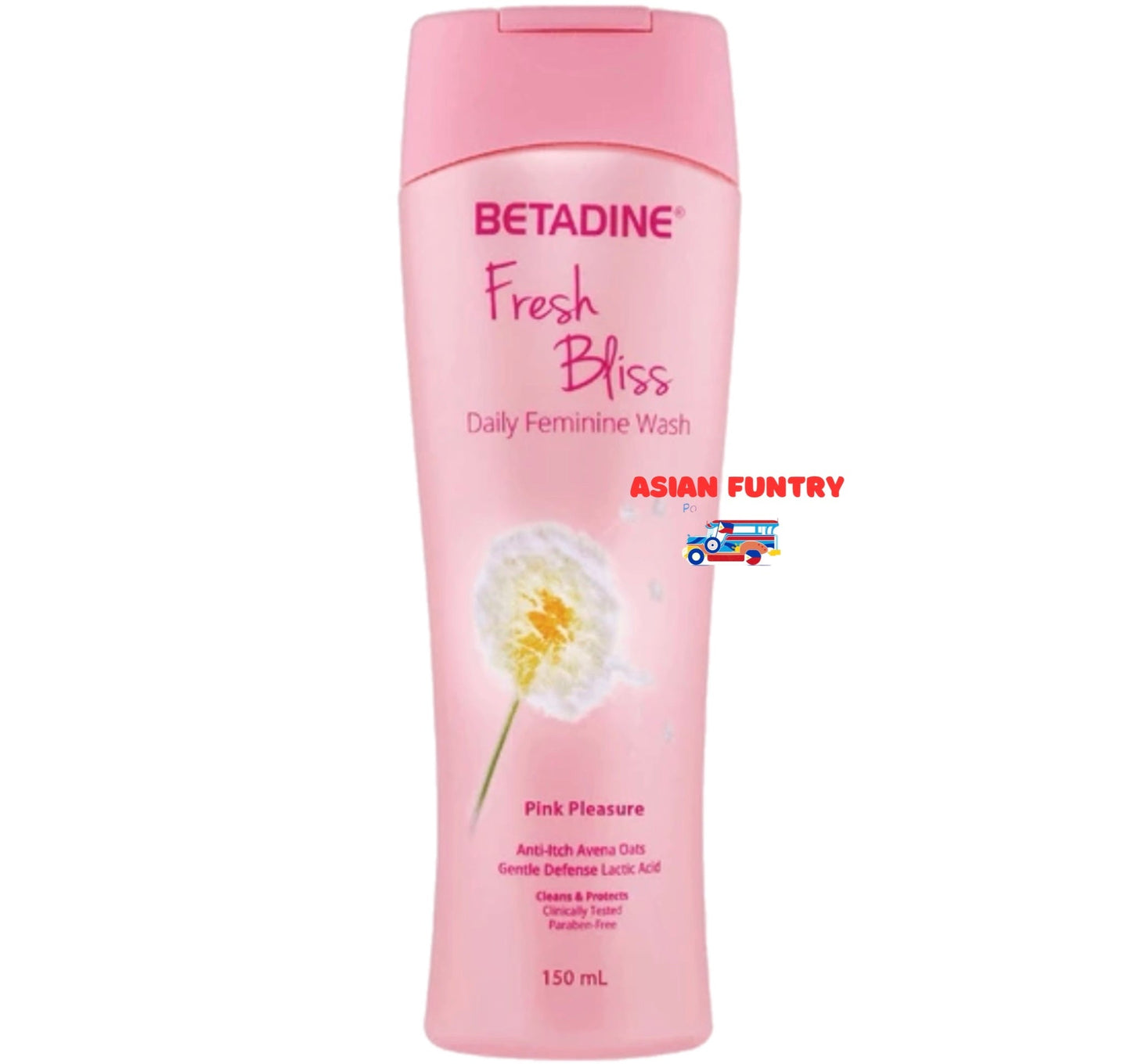 Betadine Daily Feminine Wash Fresh Bliss Pink Pleasure 150ml - Asian Funtry