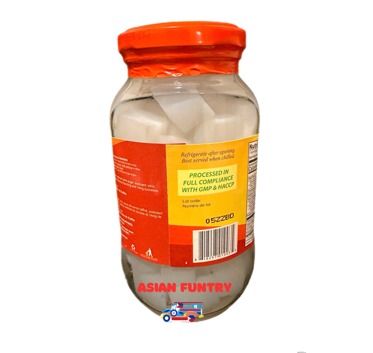 Kapuso Nata De Coco White (Coconut Gel) in Syrup  12oz (340g)