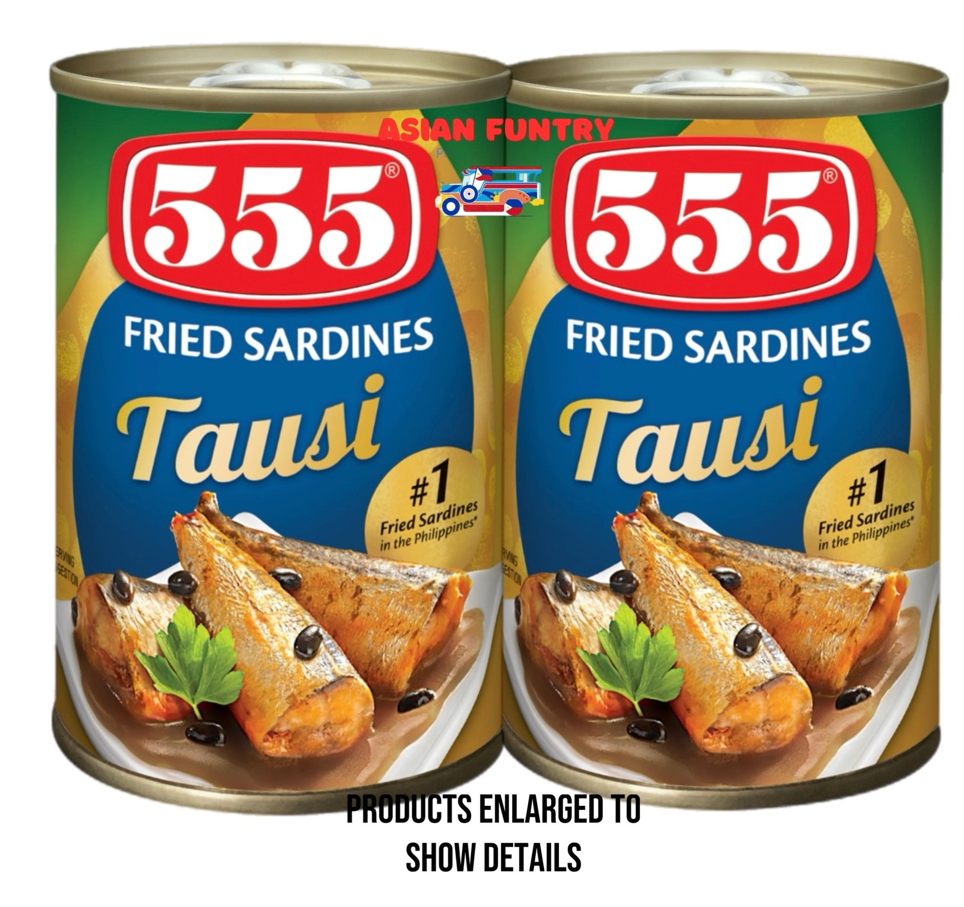 555 Fried Sardines Tausi (2cans X 155g) - Asian Funtry
