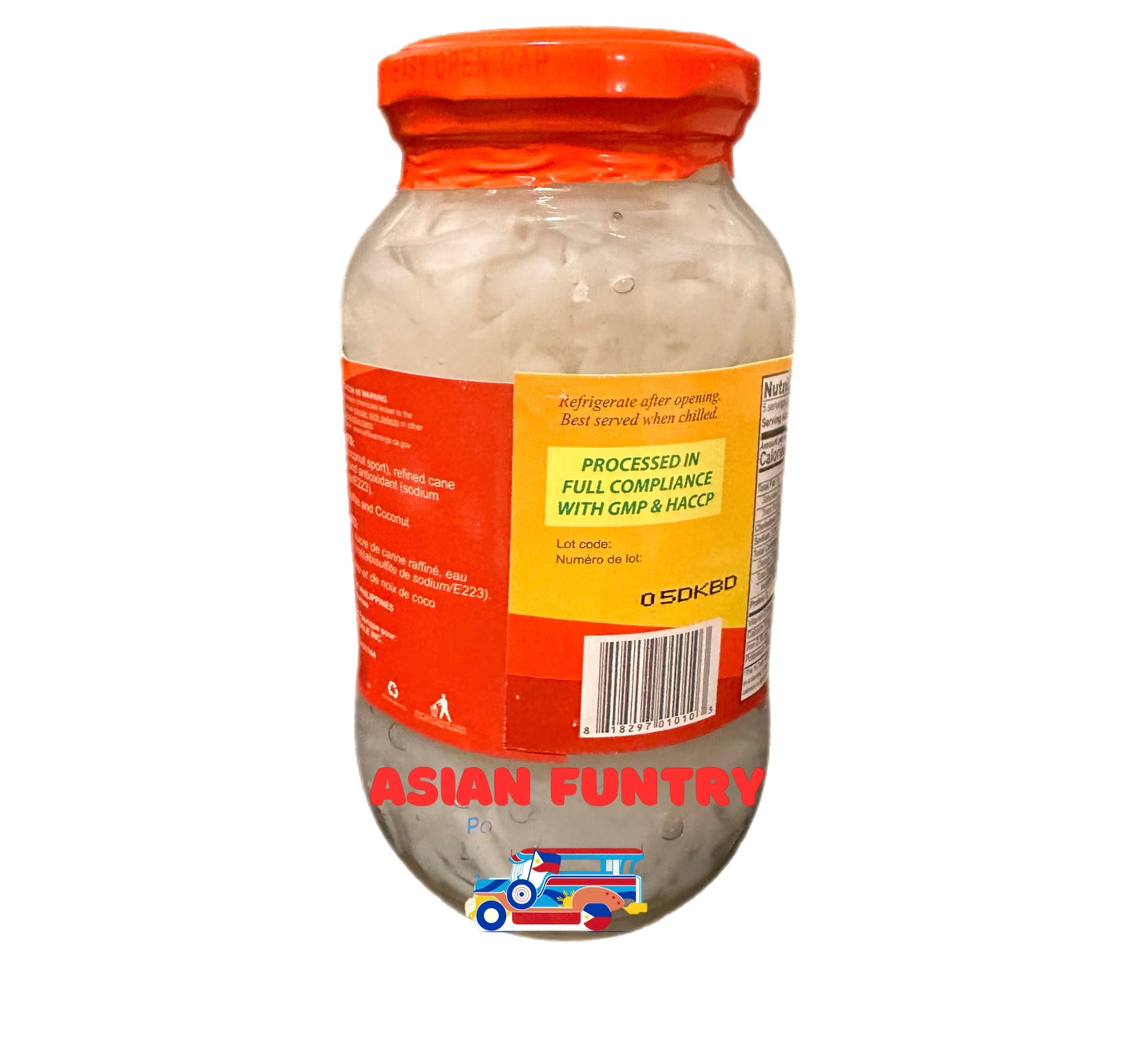 Discover the sweet and unique taste of Kapuso Macapuno String. Made from 100% macapuno, this 340g (12oz) jar is filled with delicious coconut sport in syrup. Satisfy your craving for a tropical treat and add a touch of sweetness to your dishes. Experience the natural goodness and rich flavor of macapuno with every bite.