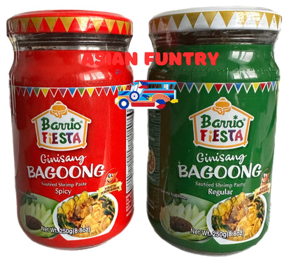 Barrio Fiesta Shrimp Paste Regular 250g is a must-have pantry staple for Filipino cuisine. With its flavorful taste, it can be used as a dip or a side dish, enhancing meal dishes to perfection. Elevate your cooking with this delicious and versatile ingredient.