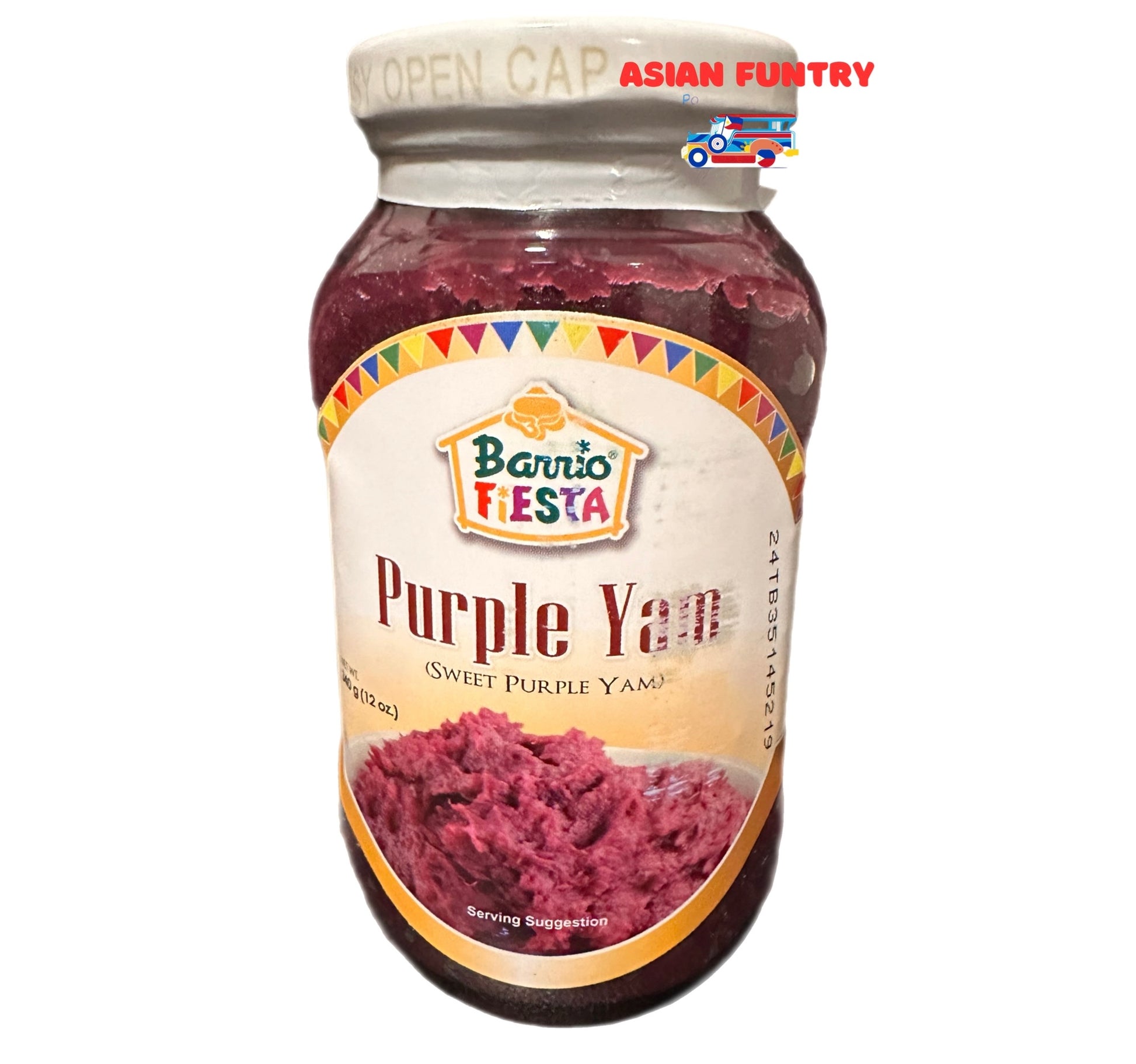 Experience the authentic and rich taste of the Philippines with Barrio Fiesta Purple Yam. Made from the finest ingredients, our sweet purple yam is known as the best in the country. Enjoy the unique flavor and versatility of this 340g (12 oz) product.