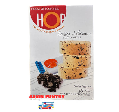 Try the authentic taste of the Philippines with House Of Polvoron HOP 18 pcs Cookies and Cream soft cookies. Made with the finest ingredients, this special polvoron will transport you to the best of the Philippines. Enjoy the rich, buttery taste in every bite.