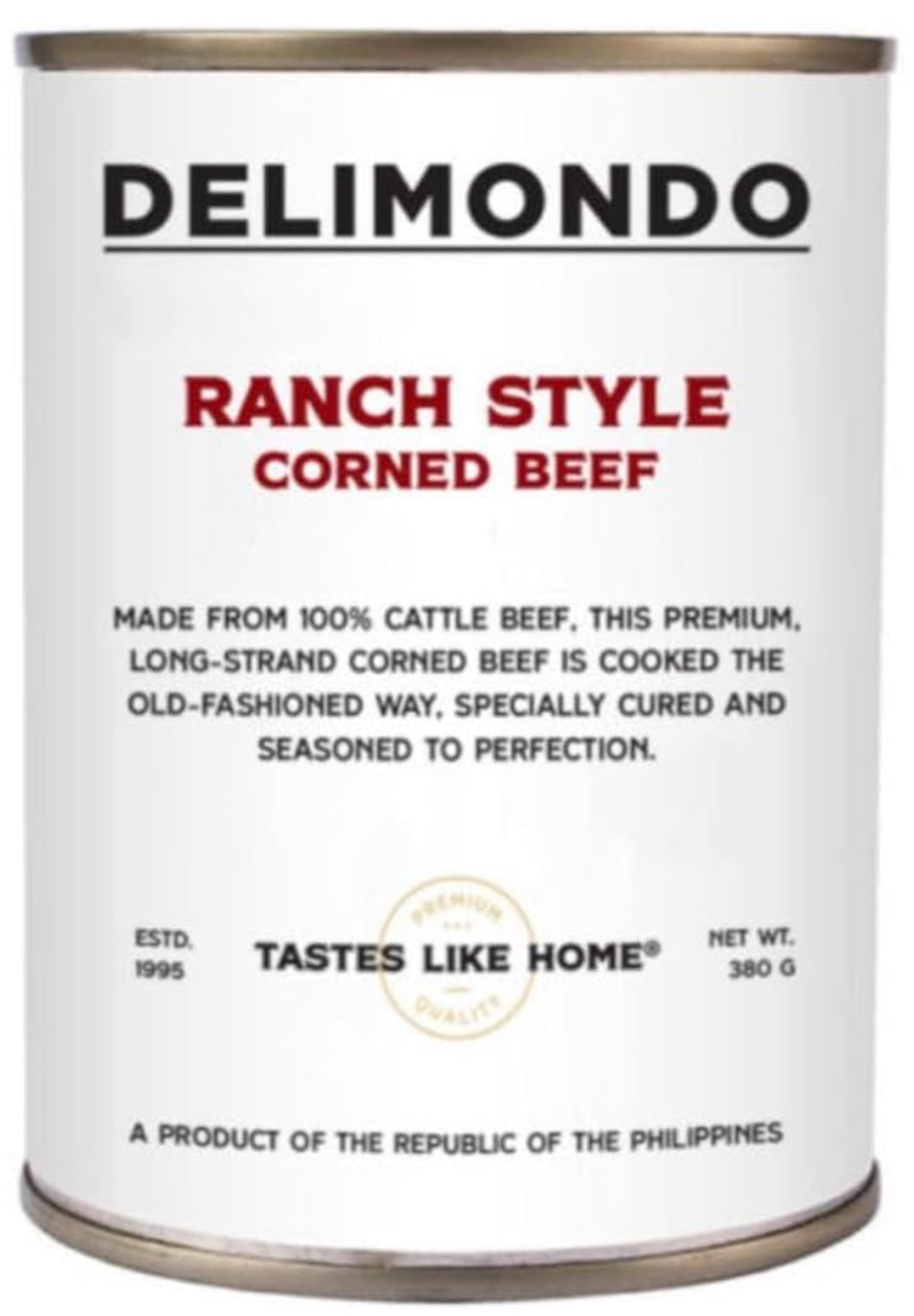 Indulge in the rich, savory flavor of Delimondo Ranch style Corned Beef. Made the old fashioned way using 100% cattle beef, this premium canned meat is cured and seasoned to perfection, delivering a truly authentic taste experience. Perfect for sandwiches, salads, and more. Enjoy the quality you can taste.