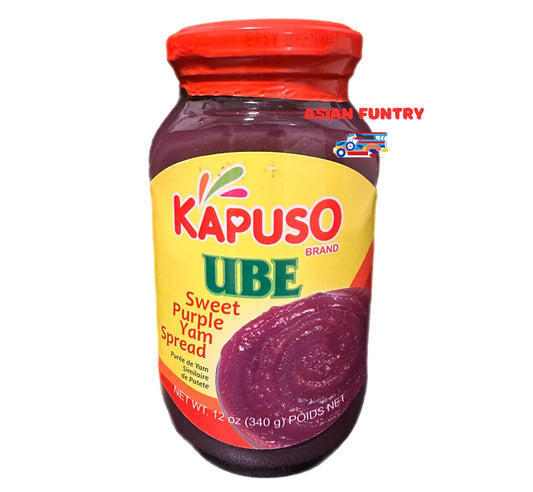 Elevate your dessert and baking game with Kapuso's Ube Sweet Purple Yam Spread. Made from 100% pure purple yam, this 340g (12oz) spread adds a sweet, creamy, and vibrant touch to your dishes. Perfect for those looking to add a unique and delicious flavor to their creations.