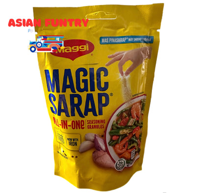 Enhance the taste of your dishes with Maggi Magic Sarap Seasoning Granules. These flavor-packed granules will elevate your cooking and add a burst of flavor and magic to your meals. With just a sprinkle, enjoy a delicious dish that will leave everyone wanting more. Trust the expertise of Maggi for the perfect seasoning every time.
