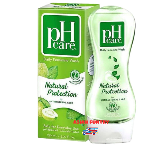 PH Care's Daily Feminine Wash 150ml provides expert anti-bacterial care for daily use. Its natural formula effectively protects against bacteria and keeps you feeling fresh and clean all day long. Experience the confidence of PH Care's trusted and gentle care