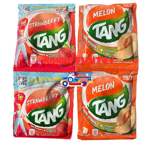 This Tang orange powdered juice is a delicious and nutritious option for a refreshing drink. Pas a delicious and nutritious option for a refreshing drink. Packed with essential vitamins and minerals such as Vitamin C, Vitamin D, and Zinc, it helps boost the immune system and supports overall health. Each pack contains 19gms of powder, providing a convenient and portable option for on-the-go hydration. Enjoy a tasty and beneficial drink with Tang powdered juice.