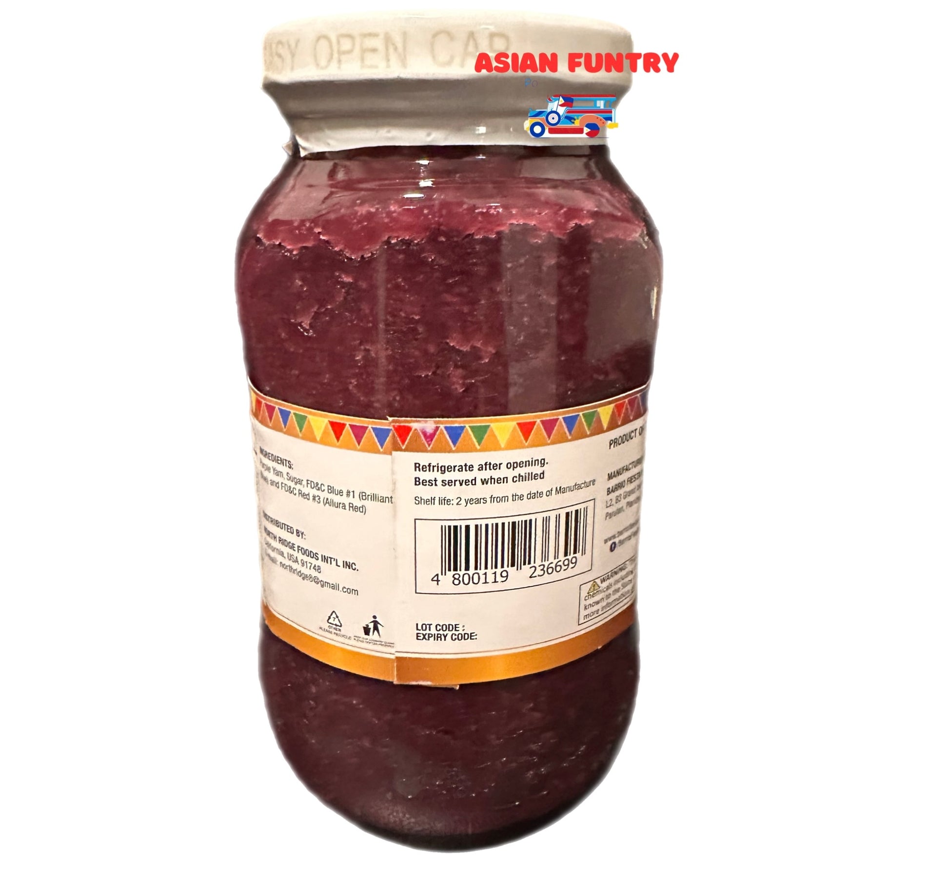 Experience the authentic and rich taste of the Philippines with Barrio Fiesta Purple Yam. Made from the finest ingredients, our sweet purple yam is known as the best in the country. Enjoy the unique flavor and versatility of this 340g (12 oz) product.