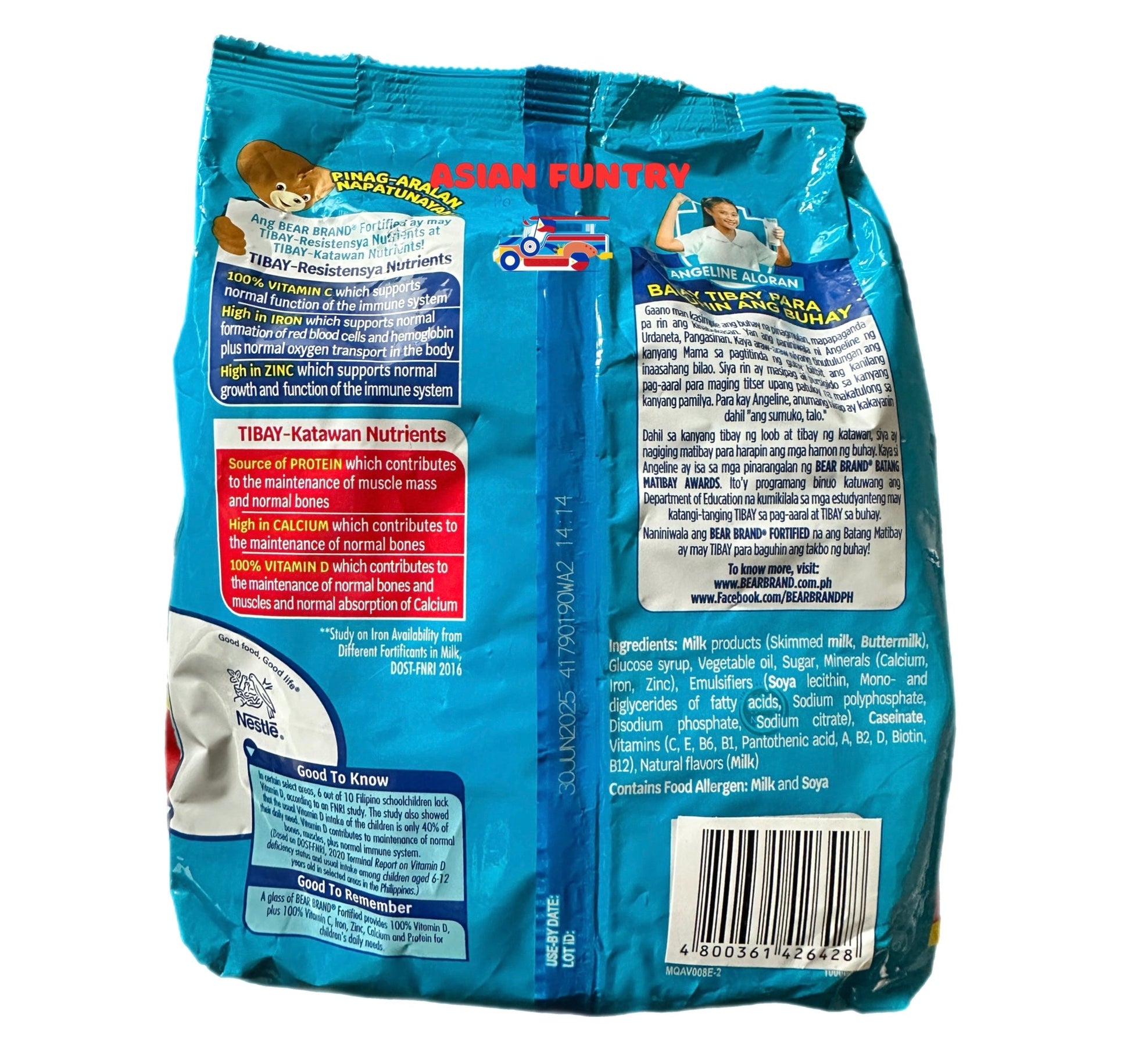 Bear Brand Powdered Milk Drink (840g) with free 90g sachet - Asian Funtry