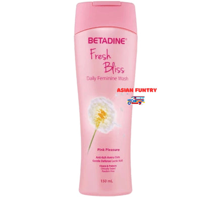 Betadine Daily Feminine Wash Fresh Bliss Pink Pleasure 150ml - Asian Funtry