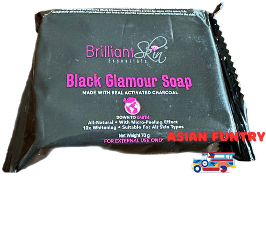 Brilliant Skin Black Glamour Soap (with Real Activated Charcoal) 70g - Asian Funtry