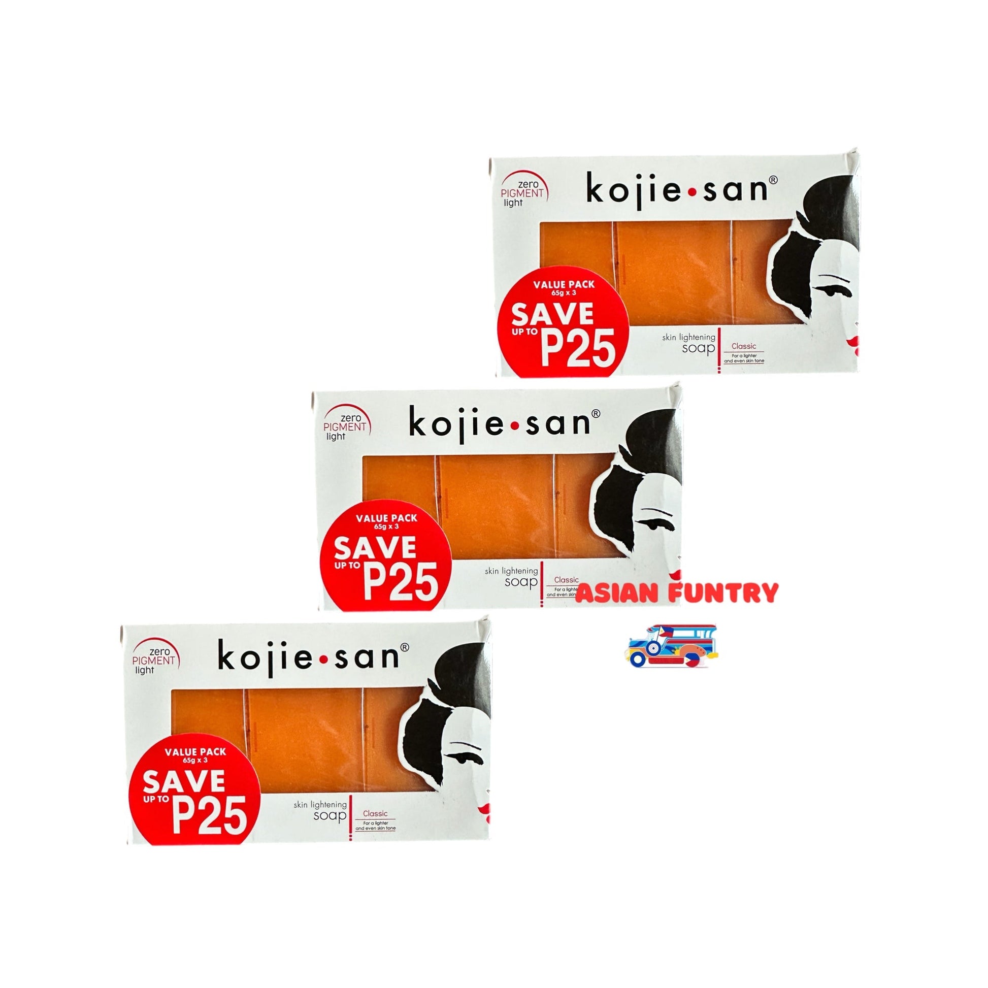 Kojie - San Skin Lightening Soap (3X65g box) - Asian Funtry