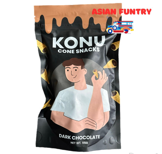 Konu Cone Snacks Dark Chocolate 115g - Asian Funtry