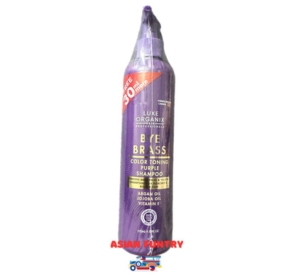 Luxe Organix Bye Brass Color Toning Purple Shampoo (270 ml) - Asian Funtry