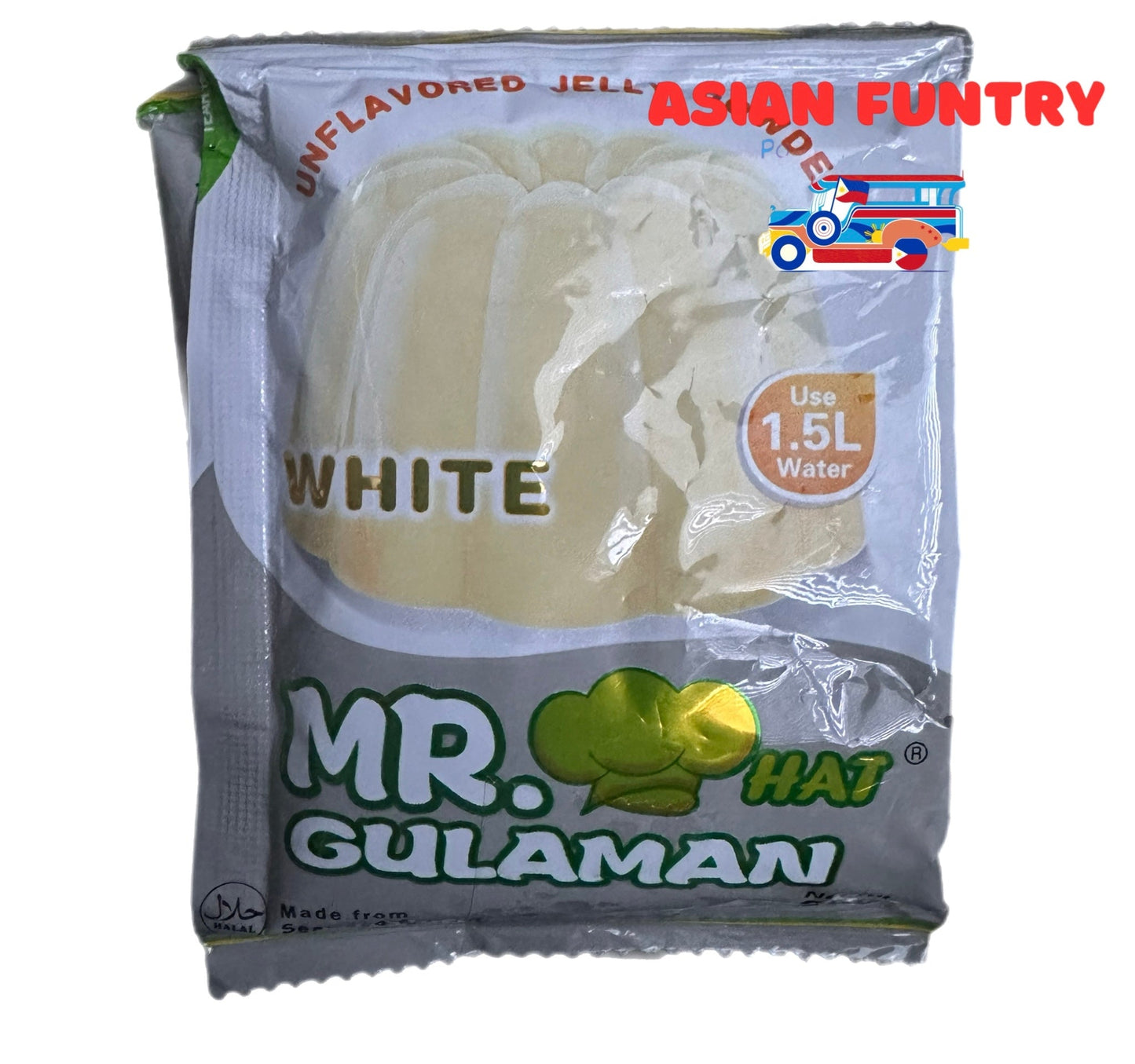 Mr. Gulaman Unflavored Jelly Powder (White) 25g (3+1 pack) - Asian Funtry