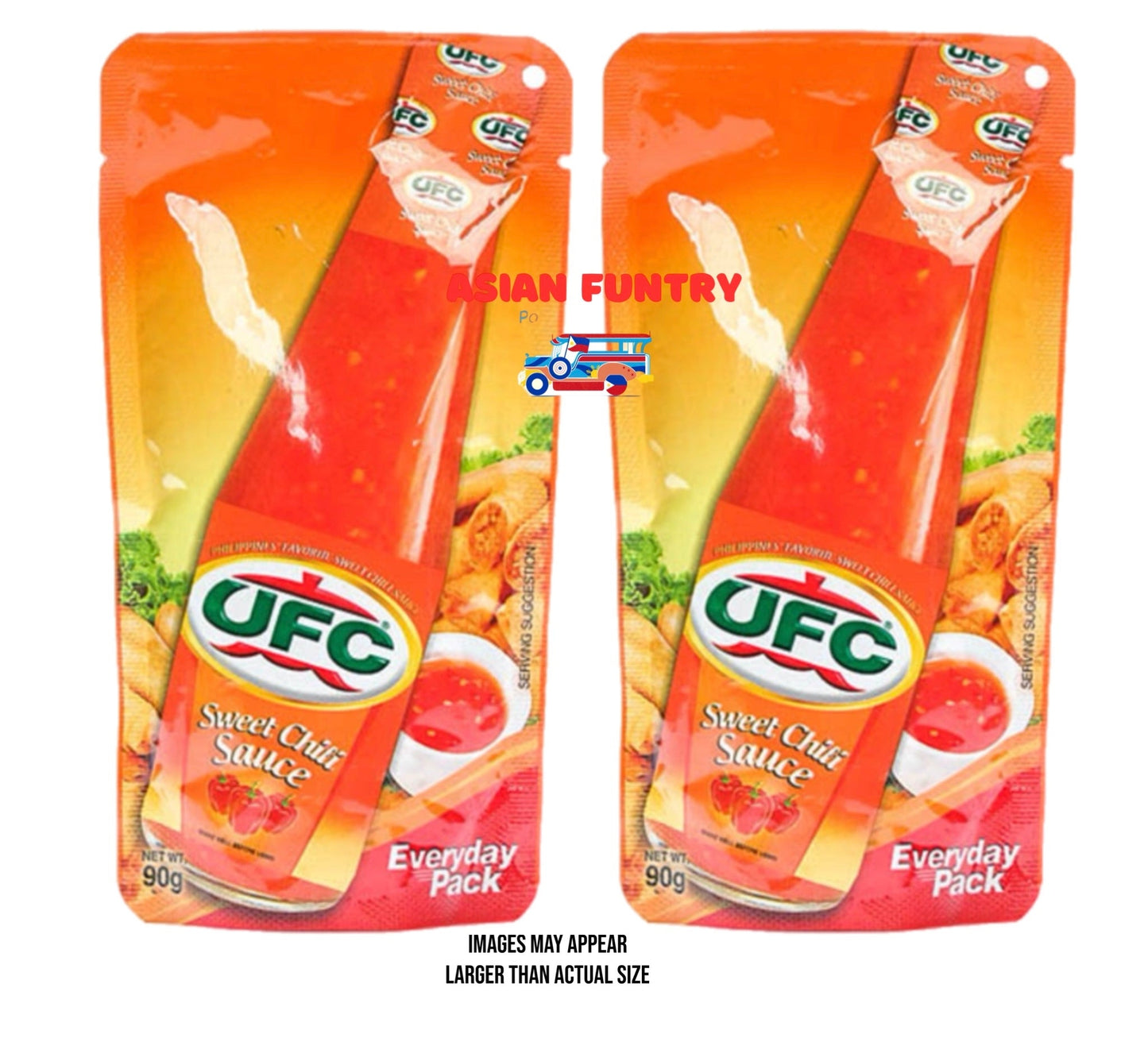 UFC Sweet Chili Sauce Everyday Pack (2X90g) - Asian Funtry